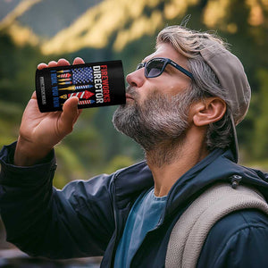 Funny Fireworks Director I Run You Run 4 in 1 Can Cooler Tumbler 4th Of July American Flag TS11 Print Your Wear