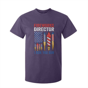 Funny Fireworks Director I Run You Run T Shirt For Kid 4th Of July American Flag TS11 Purple Print Your Wear