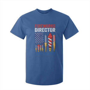 Funny Fireworks Director I Run You Run T Shirt For Kid 4th Of July American Flag TS11 Royal Blue Print Your Wear