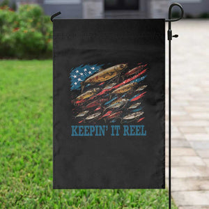 Funny Fisherman Keepin It Reel Garden Flag Fishing Lure American Flag Bass Fishing TS11 Print Your Wear