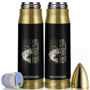 Funny Fishing Vintage Reel Cool Dad Bullet Tumbler Camo American Flag USA Bass Fish Fisherman TS10 Black Print Your Wear