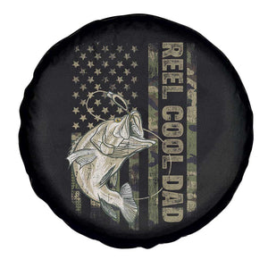 Funny Fishing Vintage Reel Cool Dad Spare Tire Cover Camo American Flag USA Bass Fish Fisherman TS10 Print Your Wear