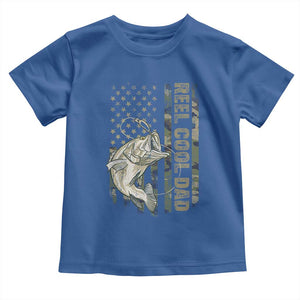 Funny Fishing Vintage Reel Cool Dad Toddler T Shirt Camo American Flag USA Bass Fish Fisherman TS10 Royal Blue Print Your Wear