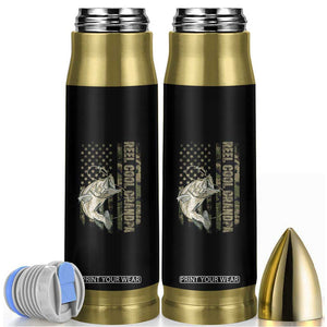 Funny Fishing Vintage Reel Cool Grandpa Bullet Tumbler Camo American Flag USA Bass Fish Fisherman TS10 Black Print Your Wear