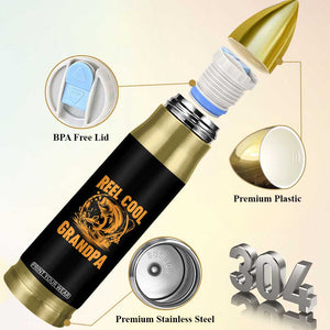 Funny Fishing Vintage Reel Cool Grandpa Bullet Tumbler TS10 Print Your Wear