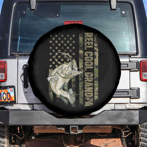 Funny Fishing Vintage Reel Cool Grandpa Spare Tire Cover Camo American Flag USA Bass Fish Fisherman TS10 No hole Black Print Your Wear