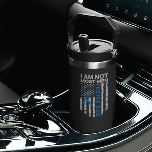 Funny Foster Parent Foster Dad Flip Straw Tumbler I Am Not Most Men American Flag TS11 Print Your Wear