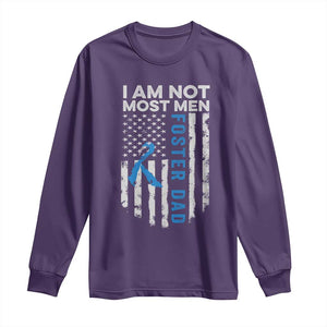 Funny Foster Parent Foster Dad Long Sleeve Shirt I Am Not Most Men American Flag TS11 Purple Print Your Wear