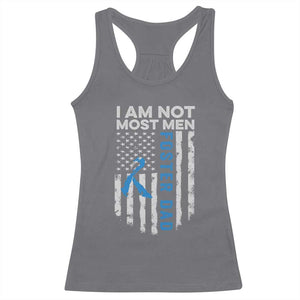 Funny Foster Parent Foster Dad Racerback Tank Top I Am Not Most Men American Flag TS11 Charcoal Print Your Wear
