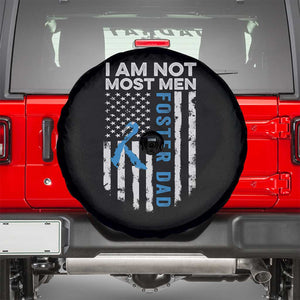 Funny Foster Parent Foster Dad Spare Tire Cover I Am Not Most Men American Flag TS11 Black Print Your Wear