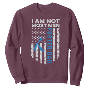 Funny Foster Parent Foster Dad Sweatshirt I Am Not Most Men American Flag TS11 Maroon Print Your Wear