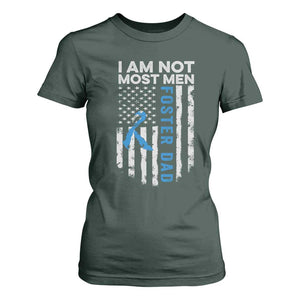 Funny Foster Parent Foster Dad T Shirt For Women I Am Not Most Men American Flag TS11 Dark Forest Green Print Your Wear