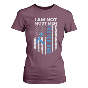 Funny Foster Parent Foster Dad T Shirt For Women I Am Not Most Men American Flag TS11 Maroon Print Your Wear