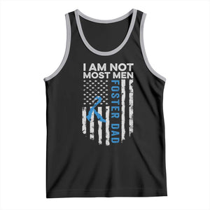 Funny Foster Parent Foster Dad Tank Top I Am Not Most Men American Flag TS11 Black Athletic Heather Print Your Wear