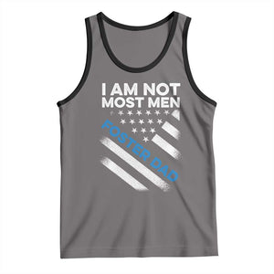 Funny Foster Parent I Am Not Most Men Foster Dad Tank Top American Flag TS11 Deep Heather Black Print Your Wear