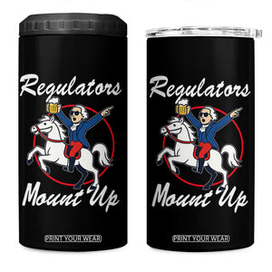 Funny Founding Father Patriotic Drinking 4 in 1 Can Cooler Tumbler Regulators Mount Up 4th of July TS02 One Size: 16 oz Black Print Your Wear