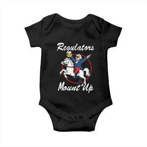 Funny Founding Father Patriotic Drinking Baby Onesie Regulators Mount Up 4th of July TS02 Black Print Your Wear