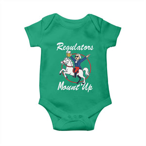 Funny Founding Father Patriotic Drinking Baby Onesie Regulators Mount Up 4th of July TS02 Irish Green Print Your Wear