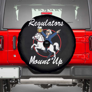Funny Founding Father Patriotic Drinking Spare Tire Cover Regulators Mount Up 4th of July TS02 Black Print Your Wear