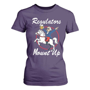 Funny Founding Father Patriotic Drinking T Shirt For Women Regulators Mount Up 4th of July TS02 Purple Print Your Wear