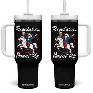 Funny Founding Father Patriotic Drinking Tumbler With Handle Regulators Mount Up 4th of July TS02 One Size: 40 oz Black Print Your Wear