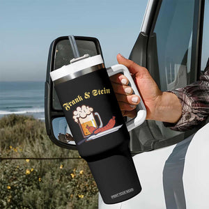 Funny Frank & Stein Tumbler With Handle German Beer Drinking Oktoberfest Sausage TS11 Print Your Wear