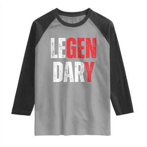Funny Gen Y Legendary Raglan Shirt Vintage Generation Y TS11 Sport Gray Black Print Your Wear