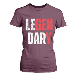 Funny Gen Y Legendary T Shirt For Women Vintage Generation Y TS11 Maroon Print Your Wear