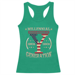 Funny Gen Y Racerback Tank Top Millennial proud Member Of Y Generation TS11 Irish Green Print Your Wear