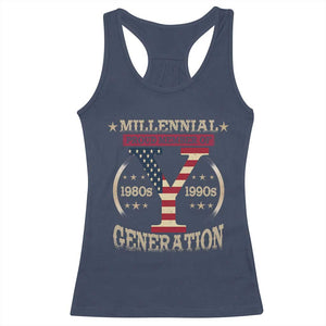 Funny Gen Y Racerback Tank Top Millennial proud Member Of Y Generation TS11 Navy Print Your Wear