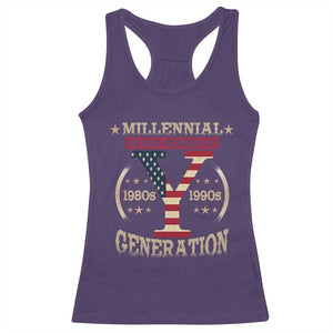 Funny Gen Y Racerback Tank Top Millennial proud Member Of Y Generation TS11 Purple Print Your Wear