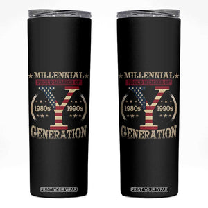 Funny Gen Y Skinny Tumbler Millennial proud Member Of Y Generation TS11 Black Print Your Wear