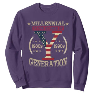 Funny Gen Y Sweatshirt Millennial proud Member Of Y Generation TS11 Purple Print Your Wear