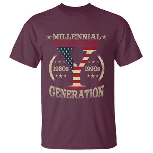 Funny Gen Y T Shirt Millennial proud Member Of Y Generation TS11 Maroon Print Your Wear