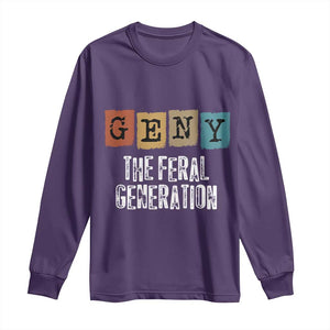 Funny Gen Y The Feral Generation Long Sleeve Shirt TS11 Purple Print Your Wear