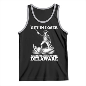 Funny George Washington 4th Of July Tank Top Funny Patriotic Get In Loser TS10 Black Athletic Heather Print Your Wear