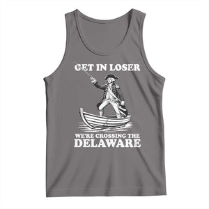 Funny George Washington 4th Of July Tank Top Funny Patriotic Get In Loser TS10 Deep Heather Print Your Wear