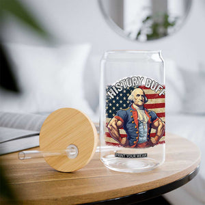 Funny George Washington Weightlifting History Buff Glass Can 4th of July Patriotic TS11 Print Your Wear