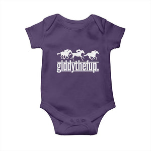 Funny Giddythefup Derby Day Baby Onesie Vintage Giddy Up Horse Racing TS11 Print Your Wear
