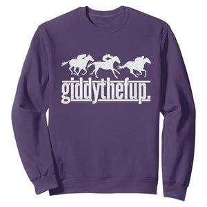 Funny Giddythefup Derby Day Sweatshirt Vintage Giddy Up Horse Racing TS11 Print Your Wear