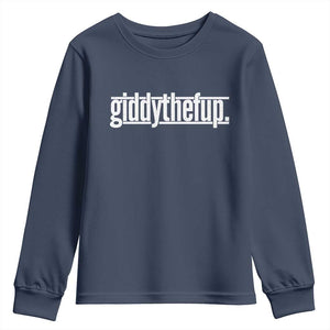 Funny Giddythefup Derby Day Youth Sweatshirt Derby Giddy Up Horse Racing TS11 Print Your Wear