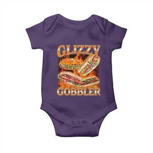 Funny Glizzy Gobbler Baby Onesie Glizzy Hot Dog Meme Hilarious TS11 Purple Print Your Wear
