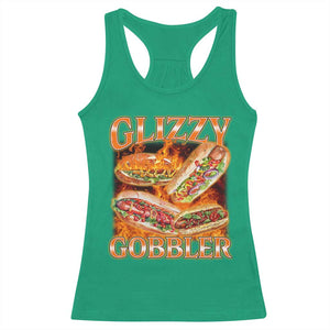 Funny Glizzy Gobbler Racerback Tank Top Glizzy Hot Dog Meme Hilarious TS11 Irish Green Print Your Wear