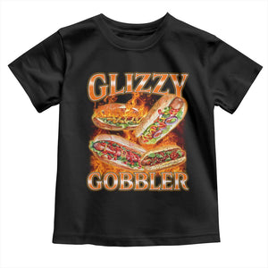 Funny Glizzy Gobbler Toddler T Shirt Glizzy Hot Dog Meme Hilarious TS11 Black Print Your Wear