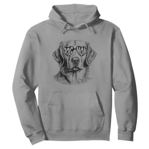Funny Golden Retirever Dog Mom Hoodie Heart Shaped Sunglasses TS11 Sport Gray Print Your Wear