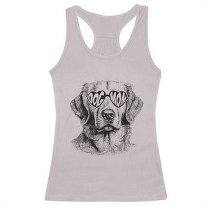 Funny Golden Retirever Dog Mom Racerback Tank Top Heart Shaped Sunglasses TS11 Ice Gray Print Your Wear