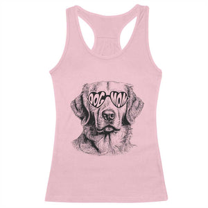 Funny Golden Retirever Dog Mom Racerback Tank Top Heart Shaped Sunglasses TS11 Light Pink Print Your Wear