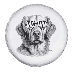 Funny Golden Retirever Dog Mom Spare Tire Cover Heart Shaped Sunglasses TS11 Print Your Wear