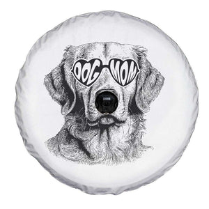 Funny Golden Retirever Dog Mom Spare Tire Cover Heart Shaped Sunglasses TS11 Print Your Wear