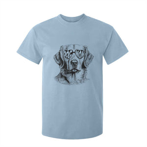 Funny Golden Retirever Dog Mom T Shirt For Kid Heart Shaped Sunglasses TS11 Light Blue Print Your Wear